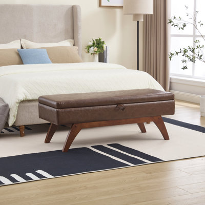 Tabouret de chevet relaxant avec base confortable en laine et en bois massif