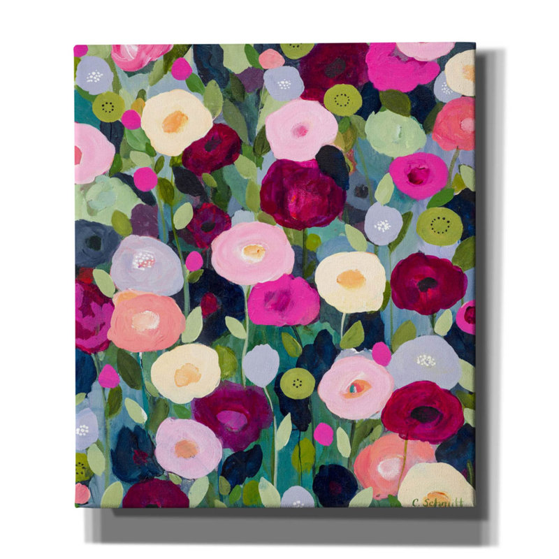 «Night Garden on Canvas» par Carrie Schmitt, H 30 po x l 26 po x P 1,5 po