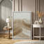 Taupe, œuvre d'art abstraite grise, photos de salon moderne, impression sur toile encadrée-126545812-126545814