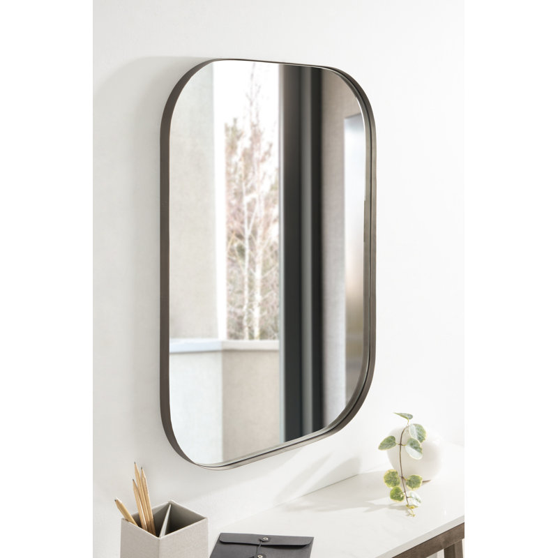 Slade Metal Flat Mirror, 30" x 20", Bronze