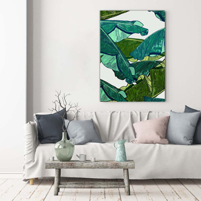 Banana Leaves - Wrapped Canvas Print