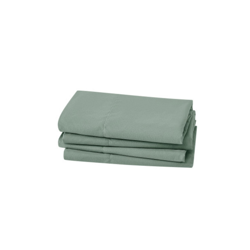 4 Piece Pillowcase Case Pack, King Pillowcase, Green