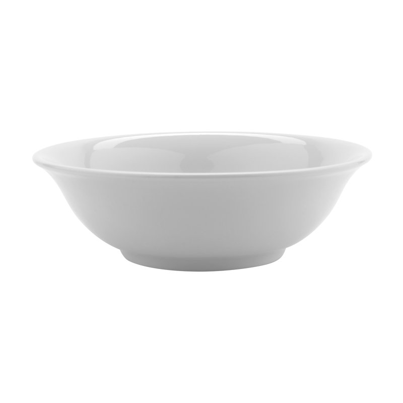 GET Bol à salade en porcelaine haute résistance, 36 onces, blanc (ensemble de 12)