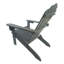 Chaise Adirondack d'extérieur ou d'intérieur en bois, pliable, gris
