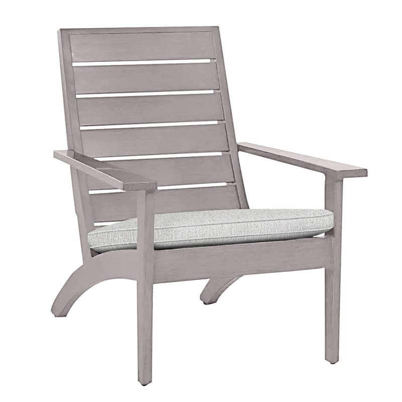 Kennebunkport Aluminum Adirondack Chair - Oyster, Oyster, Welt, Bali Pearl