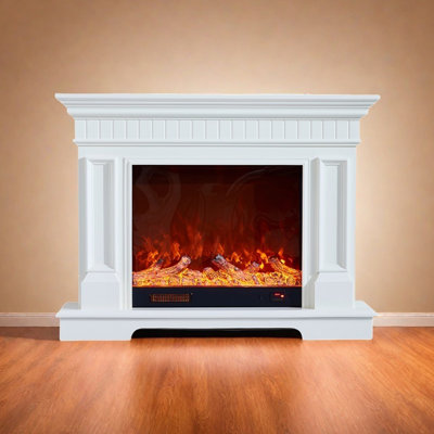 Fashion simple three-dimensional line fireplace