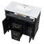 Meuble-lavabo simple autoportant vert 36 po avec lavabo et rangement en céramique-556060304