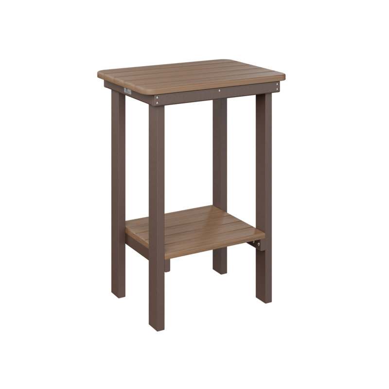Berlin Gardens Rectangular End Counter Table, Chocolate Brown, Antique Mahogany