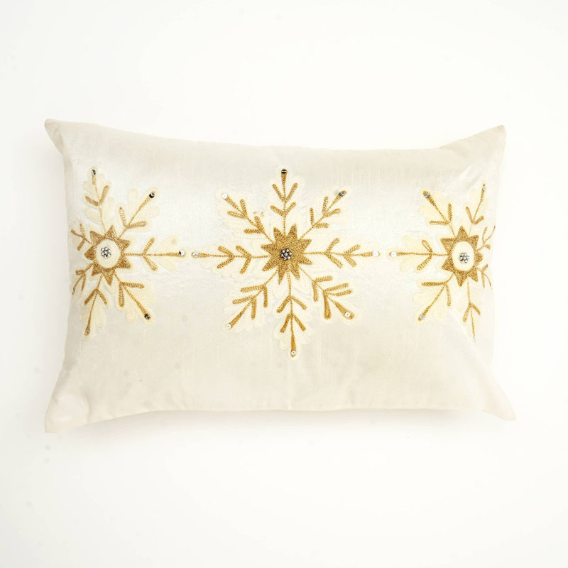 Lumbar Pillow | Snowflake Serenity Pillow | 24x16"