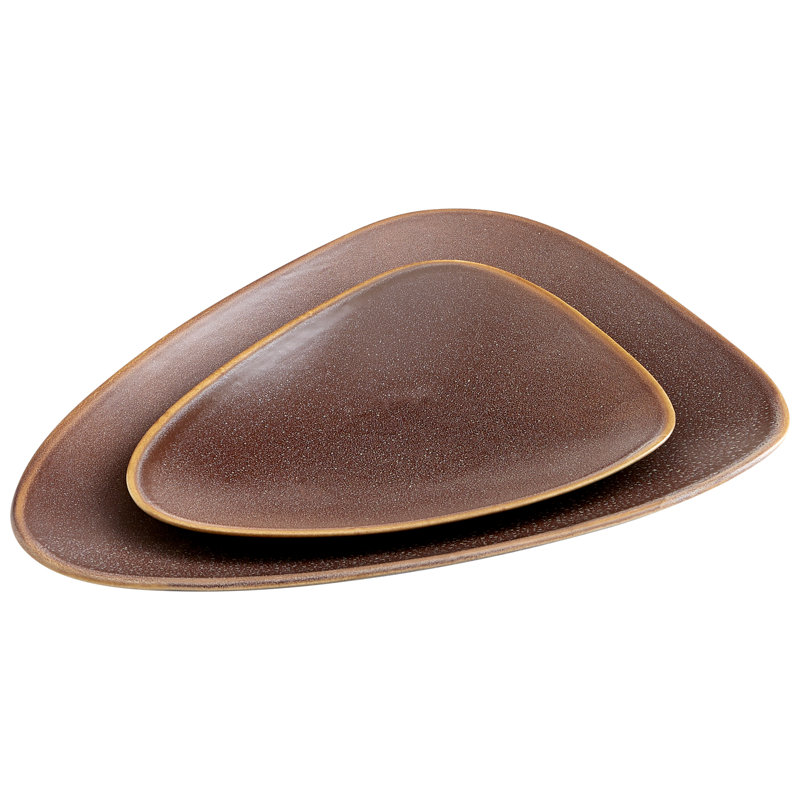 Capri Olive Glaze Decorative Bowl, 1" H x 11.5" W x 9" D