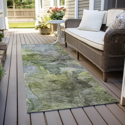Tapis intérieur / extérieur Killingly avec envers antidérapant