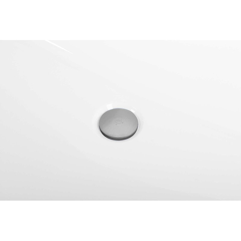 Ethen 59" x 30" Freestanding Soaking Acrylic Bathtub, Brushed Nickel