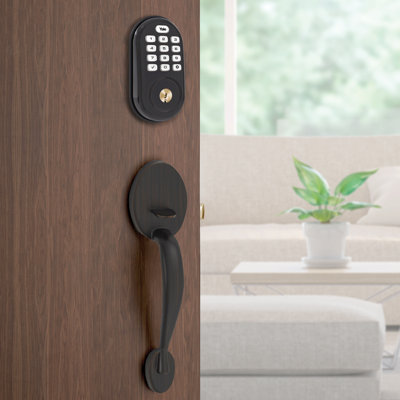 Assure Lock Push Button Single Cylinder Deadbolt with ZigBee