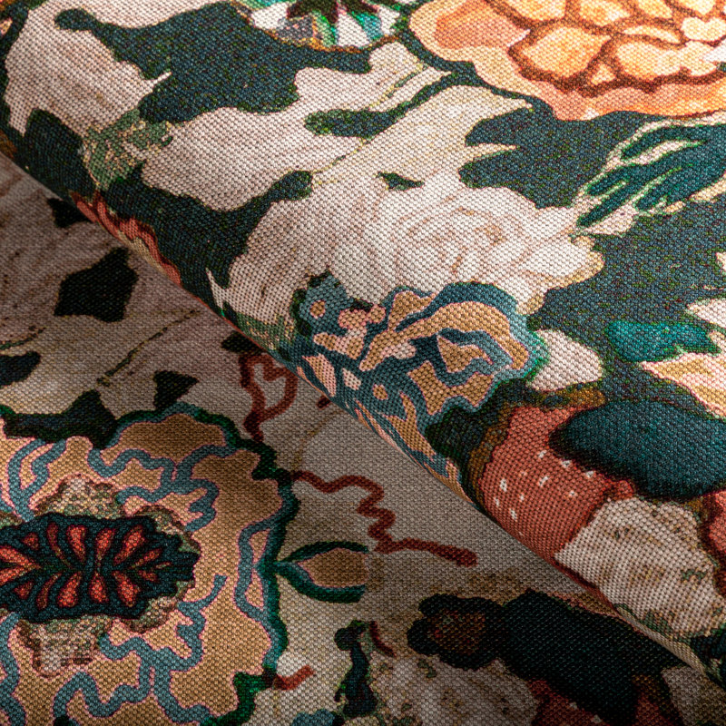 Rhapsody Arioso Print Fabic, Sea/Spice