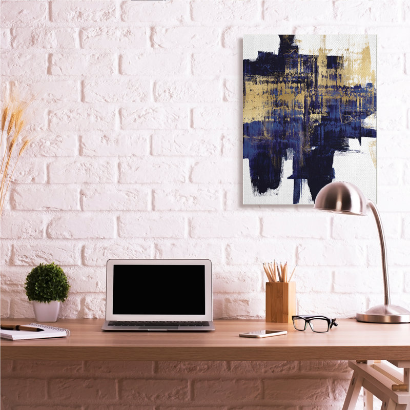 Art mural abstrait sur toile Mouch, Toile tendue, H 40 po x l 30 po