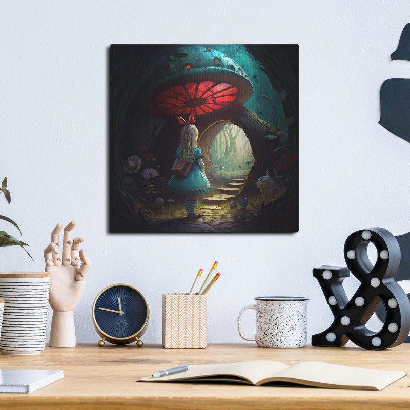 Art mural en métal Winston Porter «Alice Back Pack» par The Golden Valley