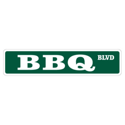 Plaque de rue BBQ