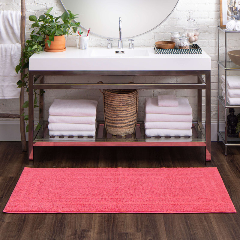 Tapis de bain lavable à la machine Kail, L 24 po x L 60 po, Gris anthracite