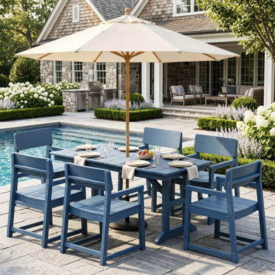 7-Piece HDPE Outdoor Patio Dining Set