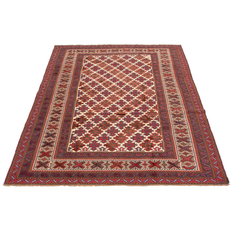 Tapis ivoire tadjik rouge 6 pi 4 po x 9 pi 0 po