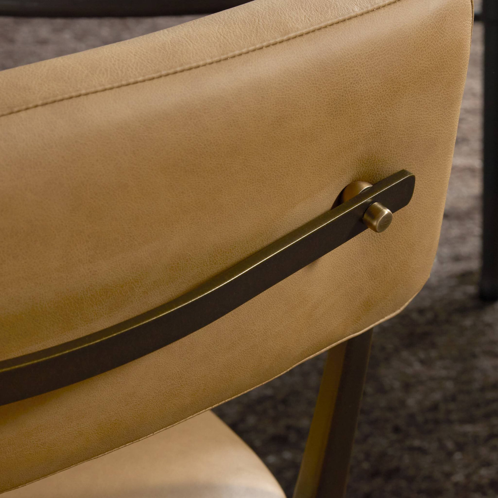 Aguilera Genuine Leather Dining Chair, Maestro Camel
