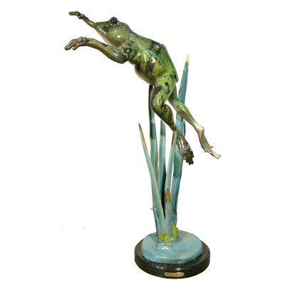 Sculpture Siilata Une grenouille saute
