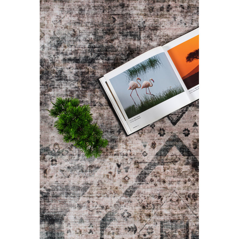 Hegg Collection Grey/Beige/Brown Abstract Area Rug, Rectangle 7'8" x 10'8"