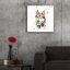 Art mural en verre épique «Husky sibérien aquarelle coloré» par Furbaby Affiliates