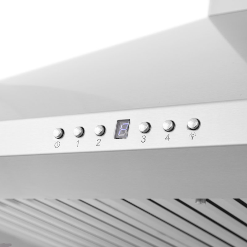 36" 400 CFM Ducted Wall Mount Range Hood in Stainless Steel with Nightlight, 30"
