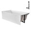 Baignoire en alcôve en acrylique blanc brillant avec drain extérieur 66 po x 34 po Streamline-108366738