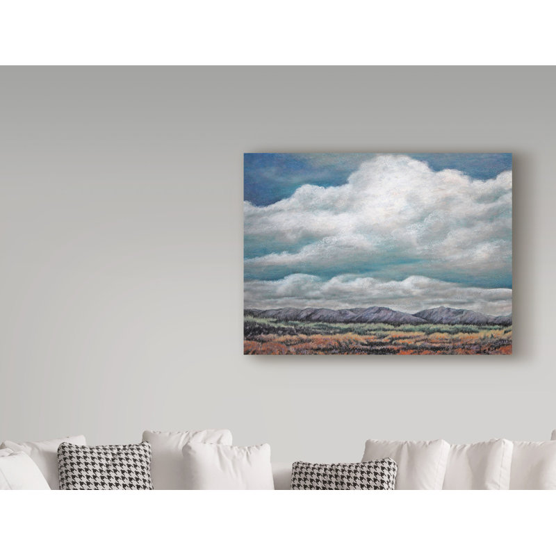 « nuageux d’après-midi », reproduction d’art sur toile tendue, H 14 po x l 19 po x P 2 po