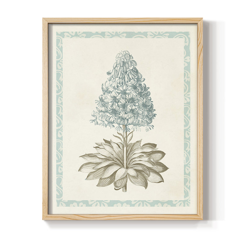 Willow Blue Besler VI Framed Print - Solid Wood, 11" H x 9" W