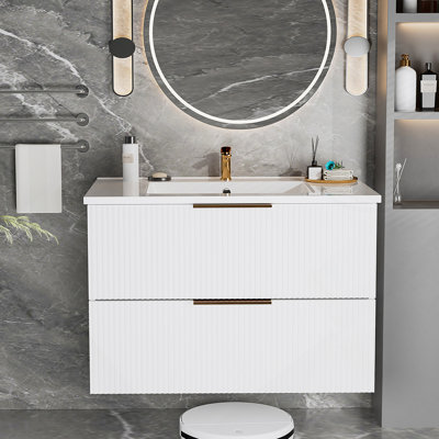Bathroom Cabinet With Two Storage Drawers
