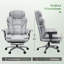 Chaise de bureau de 28,7 po de profondeur avec dossier haut, repose-pieds et accoudoirs, chaise de jeu large avec support lombaire pour le bureau personnel-379896404