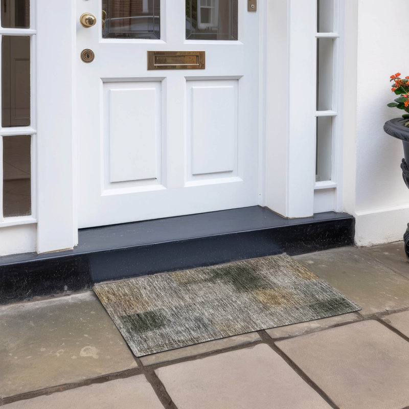 Tapis d'intérieur / extérieur antidérapant Neysa, Rectangle 1 pi 8 po x 2 pi 6 po