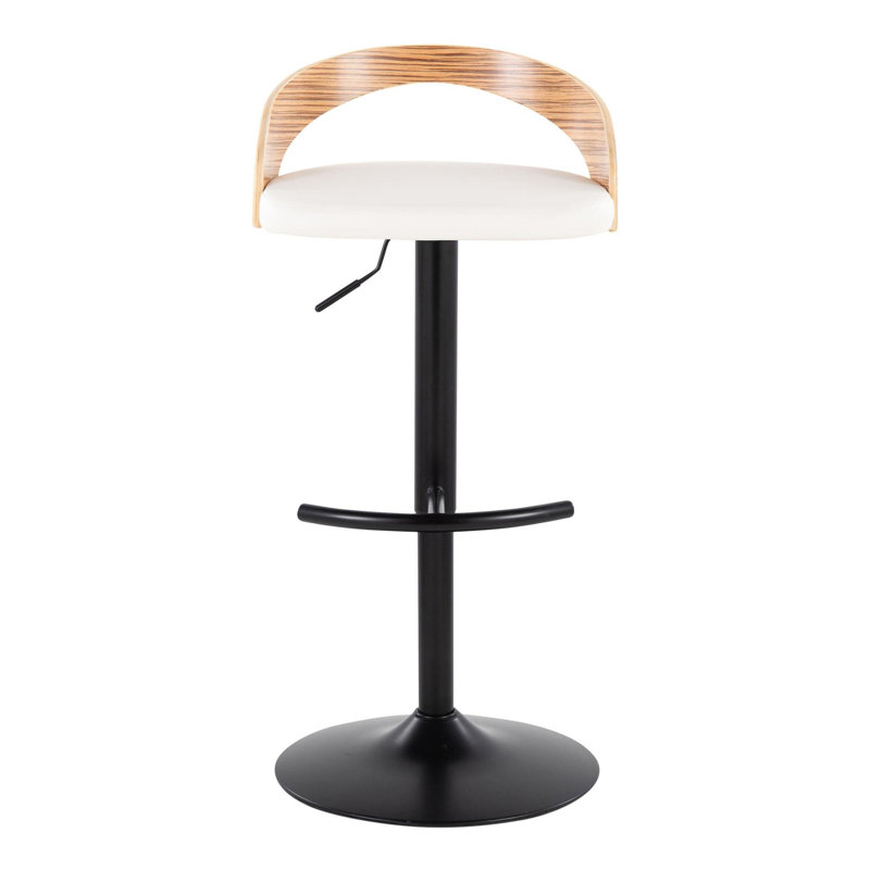 Tabouret à hauteur réglable, 3, Natural/White