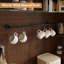 Armoire-bar 72 po avec lumières DEL, portes en verre, tablettes réglables, support à micro-ondes et buffet de rangement garde-manger