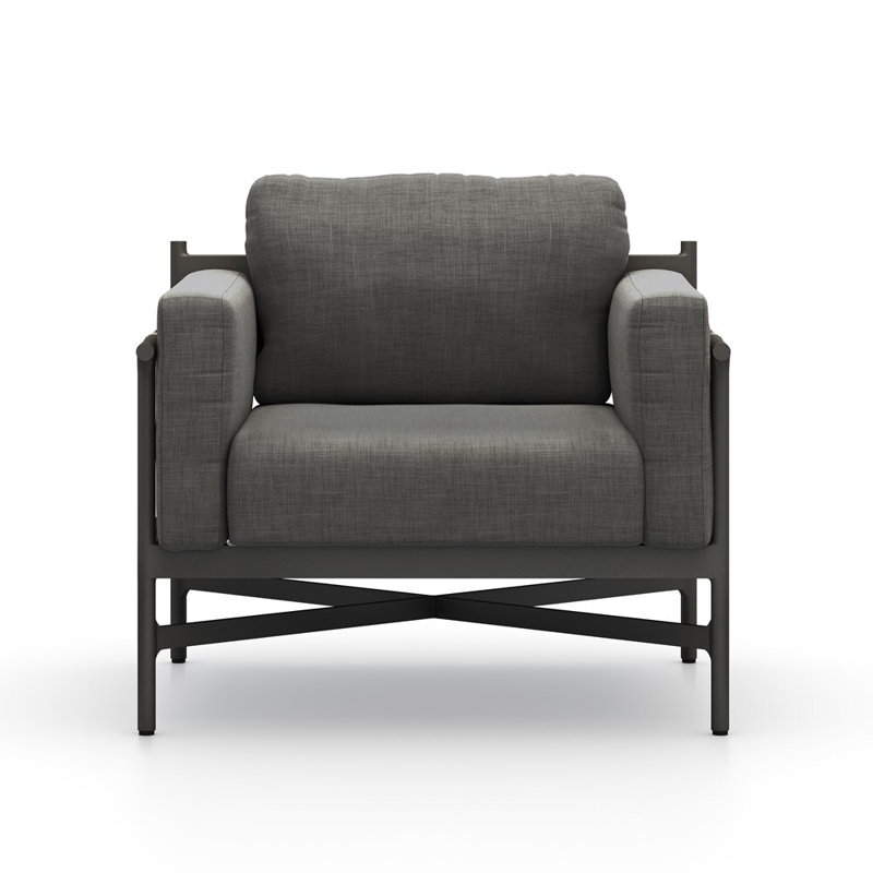 Hearst Outdoor Lounge Chair, Venao Charcoal