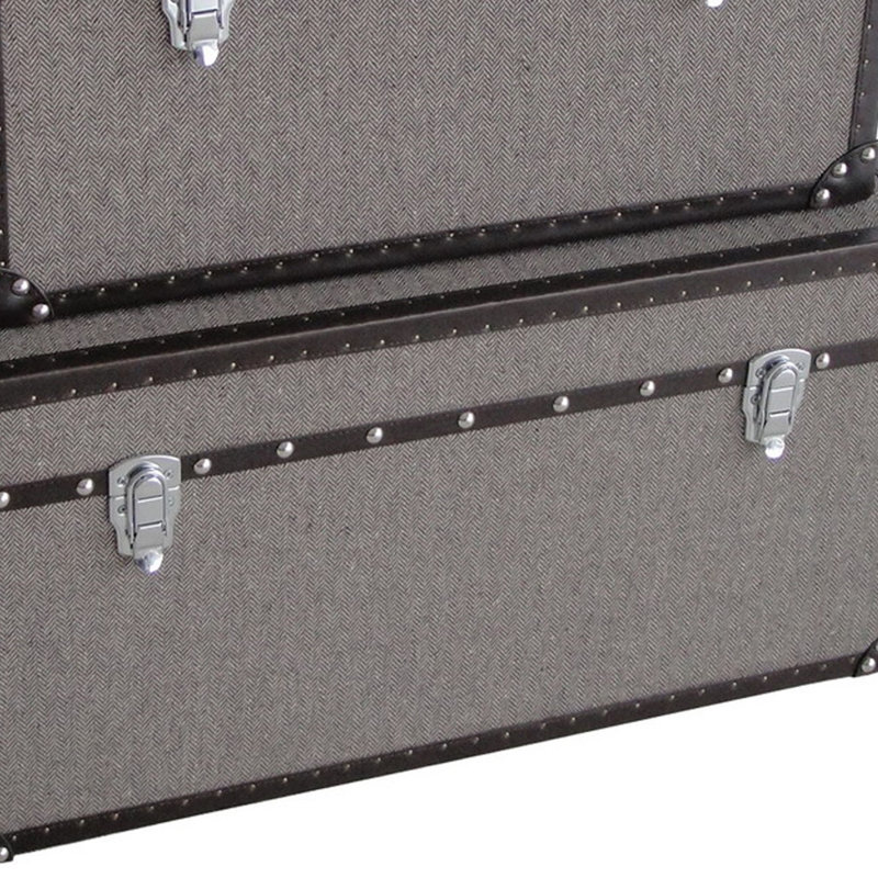 Stowell 2 Piece Camp Trunk / Footlocker, Gray