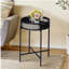 Table de bout noire avec plateau