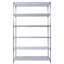 Étagère grillagée réglable à 6 niveaux, rangement utilitaire pour garage, métal argenté doux, capacité de charge de 20 x 48 x 84 pouces, 6000 lb-129173029-129173031