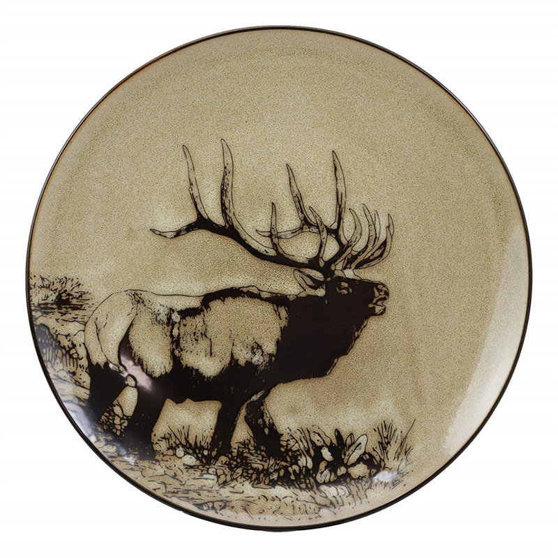 Assiette plate 11 po bull elk Steelville
