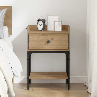 40cm W Manufactured Wood Bedside Table