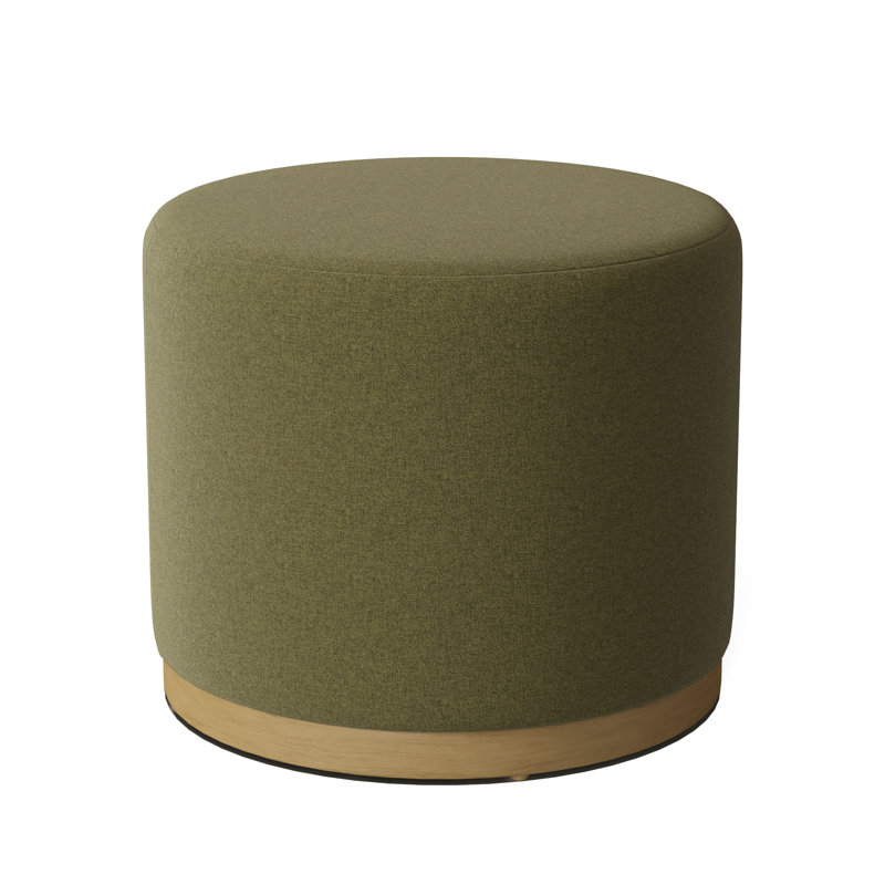 Corbin 18.5" Wide Round Standard Ottoman, Tobacco, Bark (8789 06)