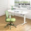 Chaise de bureau monobloc en maille verte avec dossier respirant et hauteur réglable