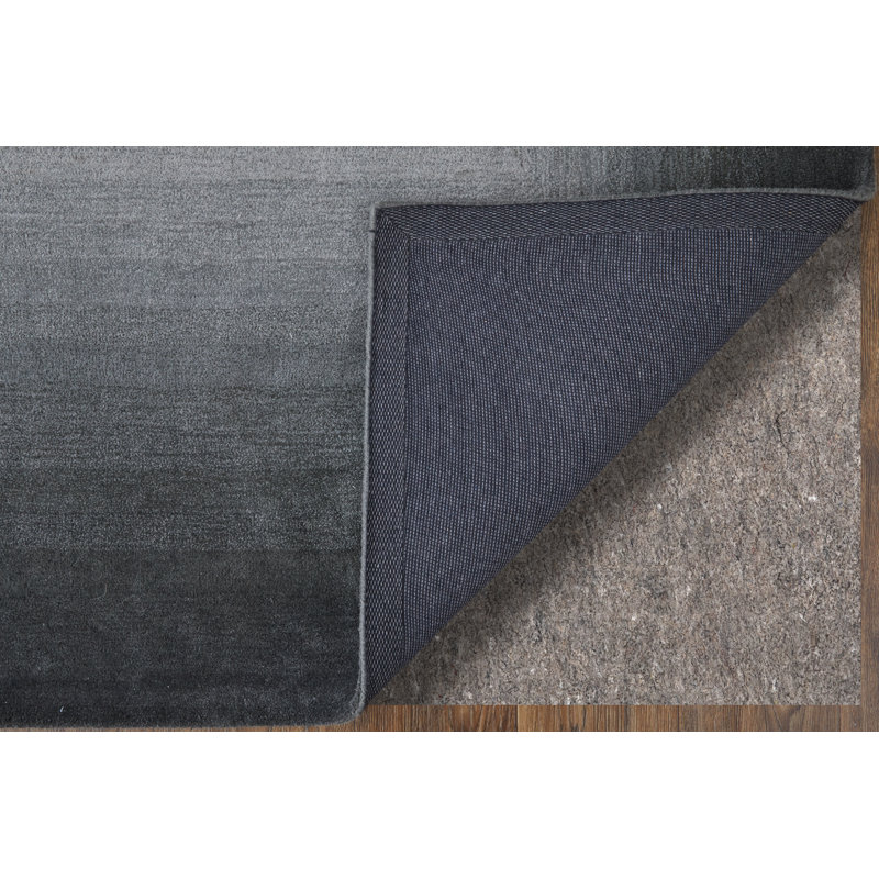 Katya Hand Tufted Wool Ombre Area Rug in Charcoal/Ivory, Rectangle 4' x 6'