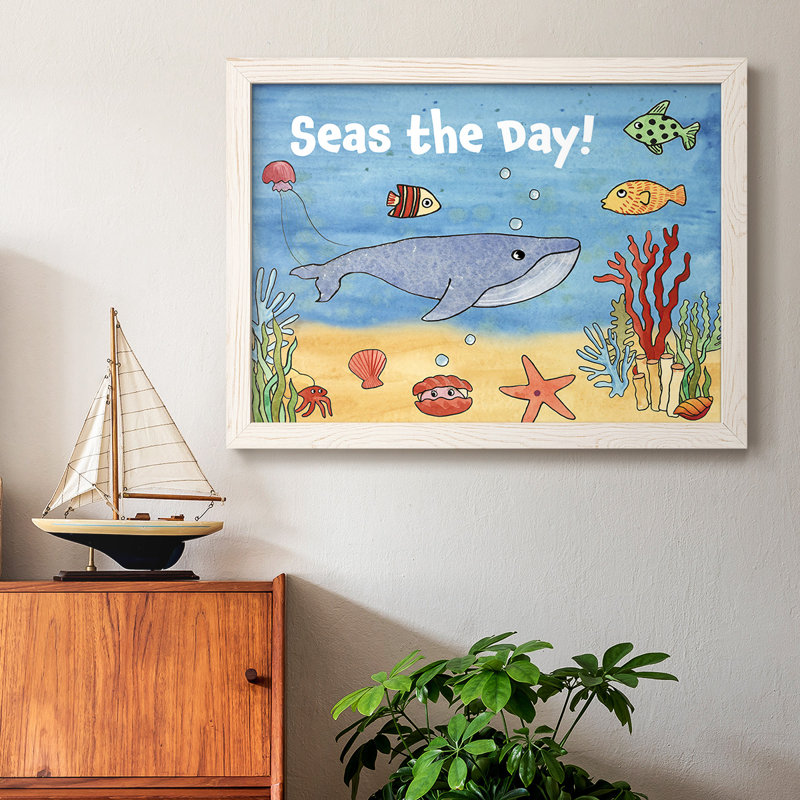 " Cute Sea Creatures II ", 22" H x 32" W, White