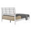 Lit plateforme tapissier blanc Motour-2062012451