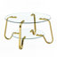 table basse en verre trempé à double couche avec structure en métal-1070968059