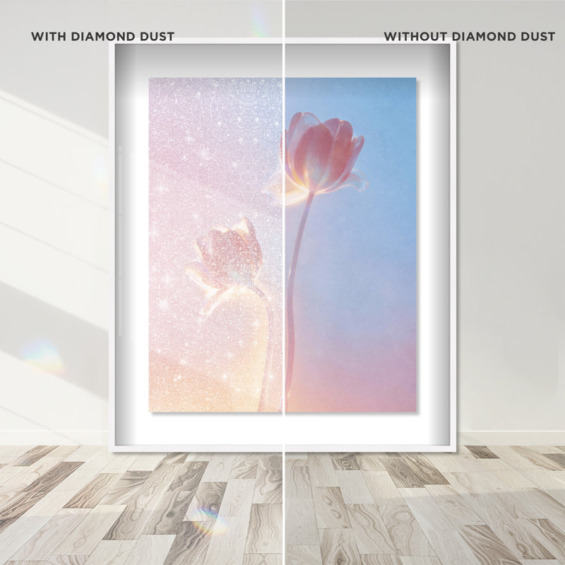 Iridescent Tulips Print by Oliver Gal, 37.5"H x 46.5"W, White Shadowbox